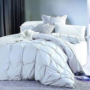 Melange Home Epoque Embroider Grey, King/Cal King Duvet Set
